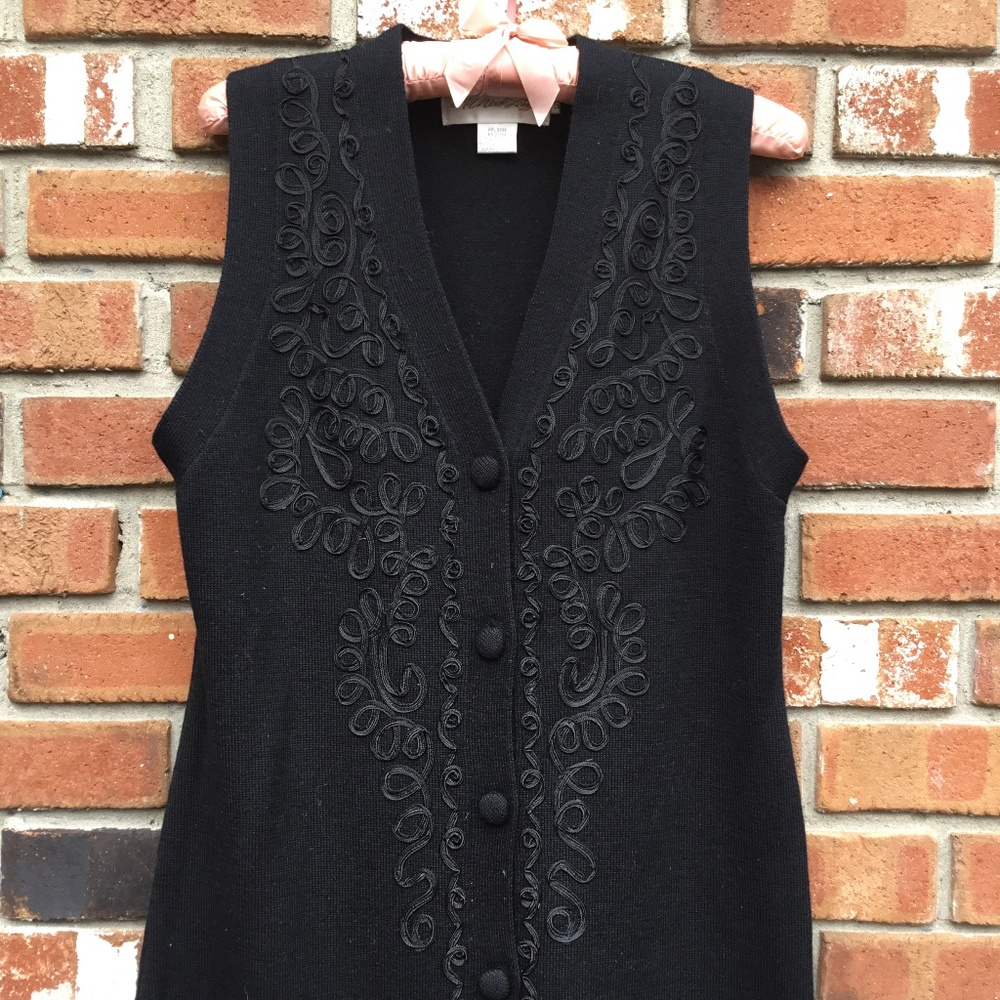 Black, wool, long length, Jumper